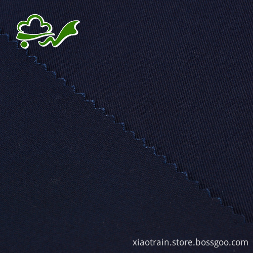 Woven navy twill organic cotton fabric for pants